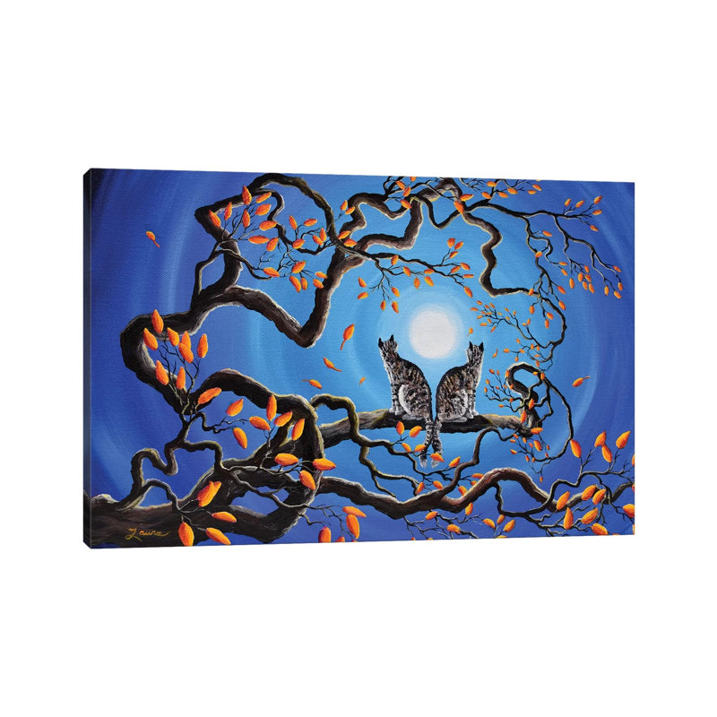 Brothers Under A Blue Moon by Laura Iverson - Wrapped Canvas Print, 20.32 cm H x 30.48 cm W