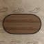 Table basse ovale en bois manufacturé brun