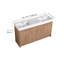 Meuble-lavabo double autoportant 59,16 po avec comptoir en résine