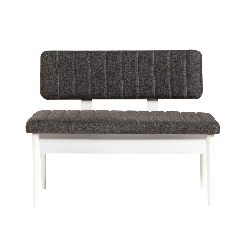 Banc rembourré Helle, Blanc / anthracite