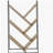 5-tier display shelf with V-shaped slanted shelves, black metal frame-682756628