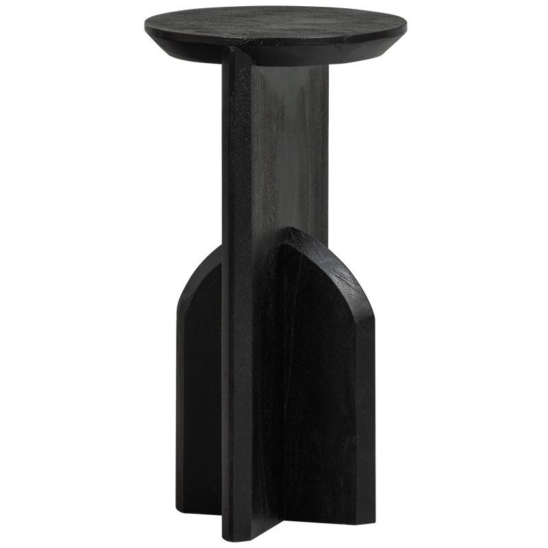 Kioni Solid Wood Pedestal End Table