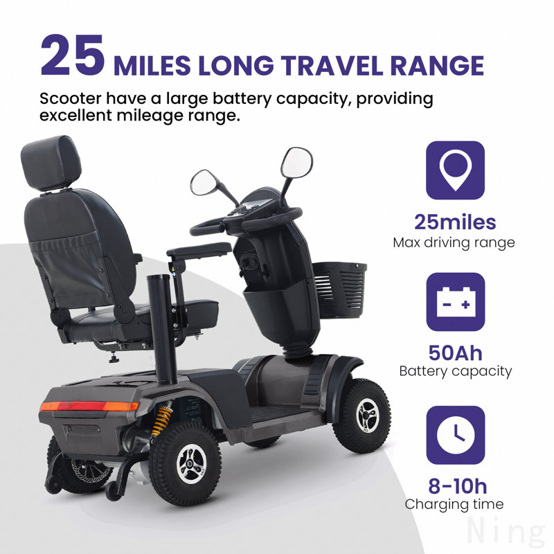 S500 - Scooter électrique noir robuste