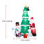 Arbre de Noël gonflable 7,5 pi avec père Noël, bonhomme de neige et pingouin, 9 lumières à DEL intégrées, polyester résistant aux intempéries, 8 piquets de sol et 4 cordes de sécurité pour la cour / jardin / intérieur