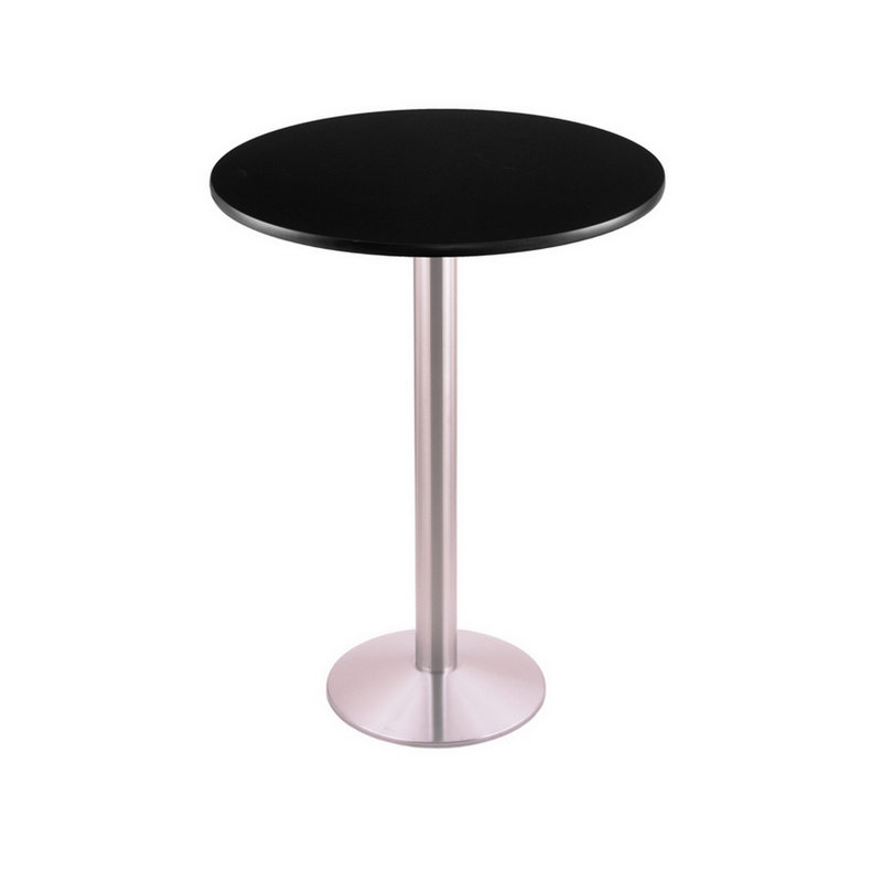 Table piédestal, Inoxydable, L 30 po x L 30 po, Hauteur de comptoir (hauteur de 36 po)