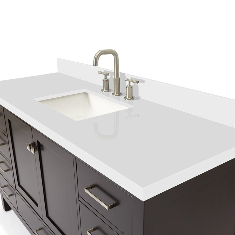 Cambridge 61'' W Single Vanity, Espresso, Satin Nickel