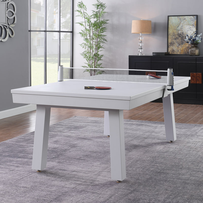 Table de billard d'extérieur / d'intérieur en ardoise avec dessus de salle à manger et accessoires Oasis, Gris anthracite