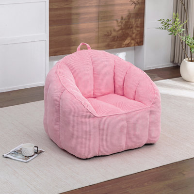 Fauteuil à billes géant pour adultes, fauteuils à billes confortables en velours côtelé avec accoudoirs pour le salon de la chambre à coucher, fauteuils à billes pour adultes avec rembourrage inclus