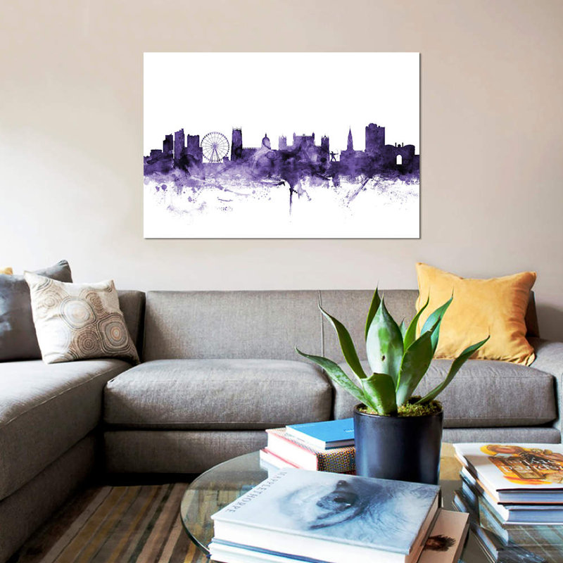 « nottingham, england horizon » par michael tompsett, impression sur toile tendue, 18 po x 26 po x 1,5 po, Toile tendue