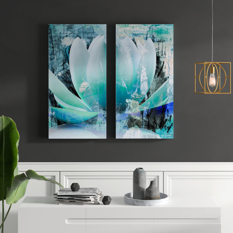" Painted Petals XXIV " by Tristan Scott 2 - Pieces, 40" H x 40" W x 1.5" D