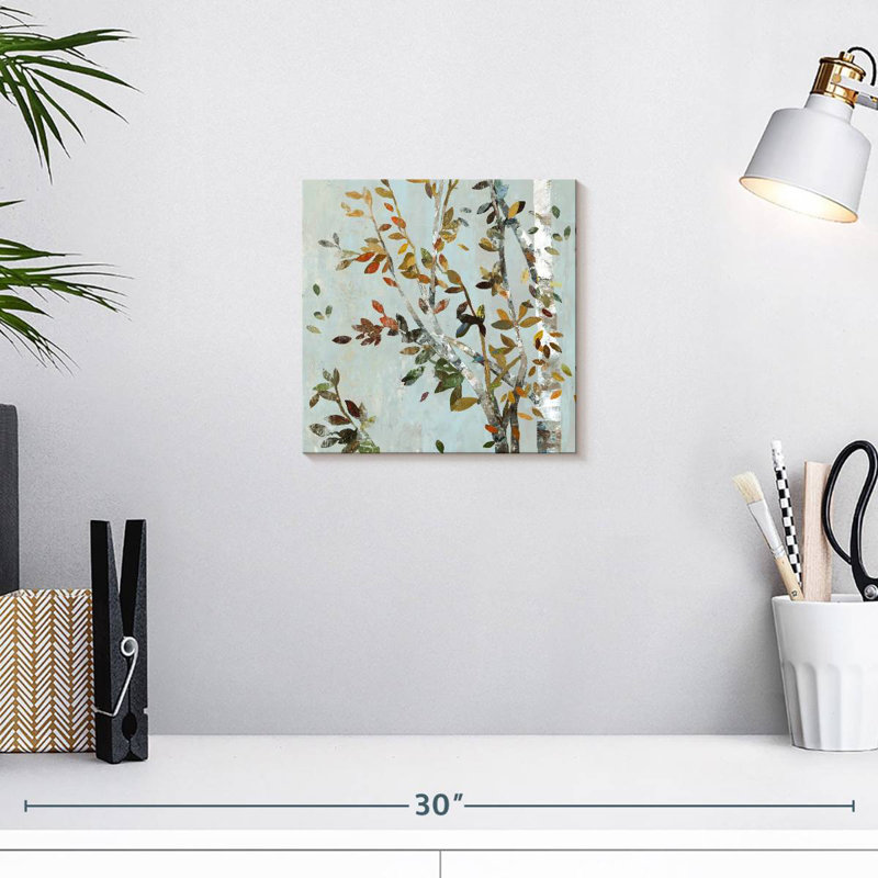 Harnek Birch With Leaves II, 10" H x 10" W