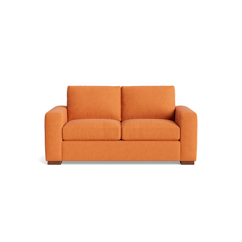Couch Potato Loveseat (70"), Performance Weave - Carrot