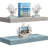 Swanfield Sorbus 16" Long Floating Shelves with Invisible Mounting Set of 2 - Blue/White-997639745