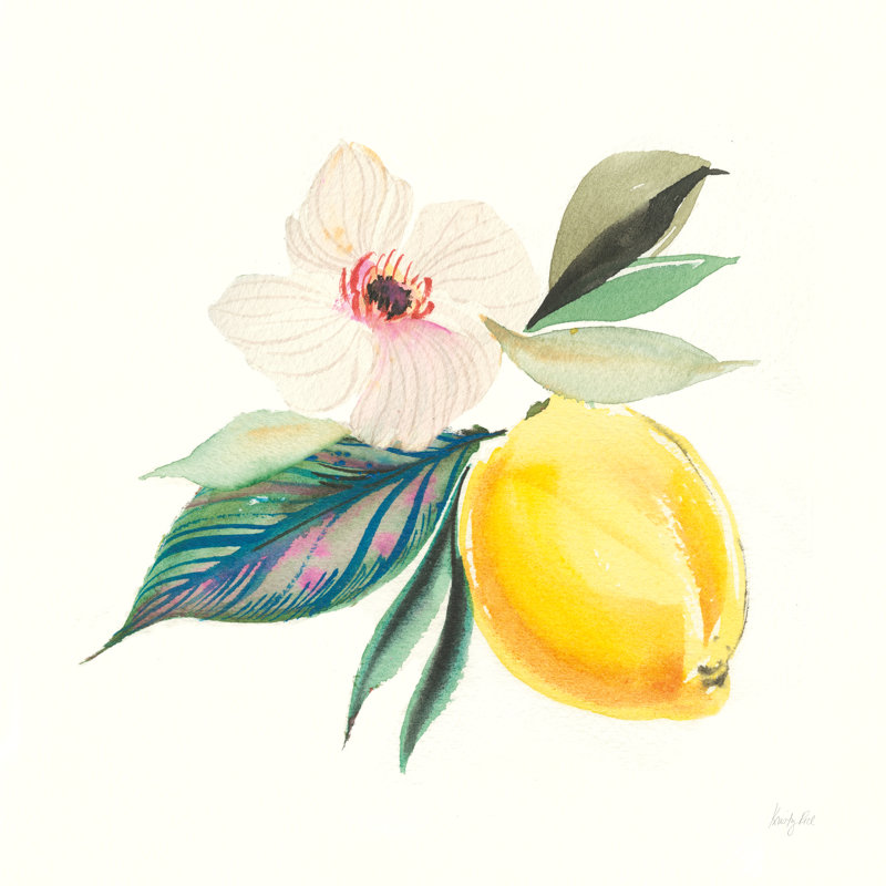 Citrus Summer III by Kristy Rice - Wrapped Canvas Painting, 76cm H x 76cm W