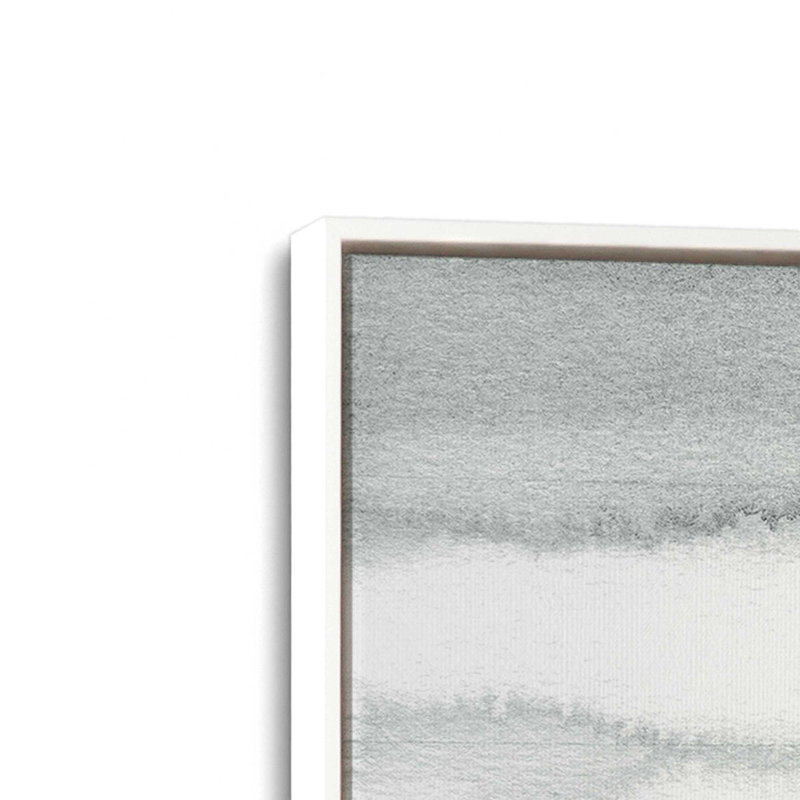 Impression sur toile Soft Gradient Stripes II, H 12,75 po x l 8,75 po x P 1,75 po, Cadre flottant blanc opaque