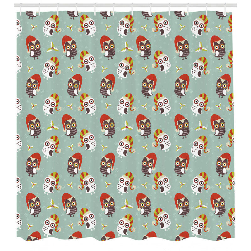 Shower Curtain with Hooks Included, 70" H x 69" W