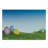 Ambesonne Easter Tempered Glass Cutting Board Eggs on the Hills Spring Multicolor