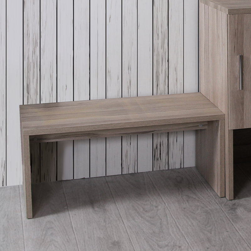 Skandi Upholstered Bench, Oak, H45 x W90 x D40cm