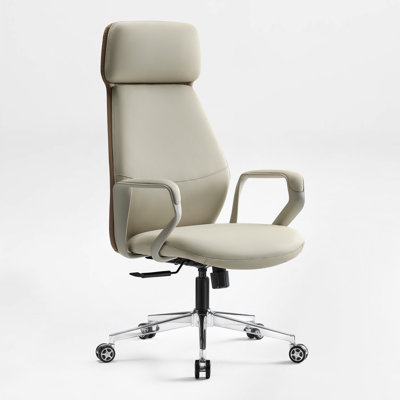 Modern Ergonomic Faux Leather Tilt-adjustable office chair with headrest