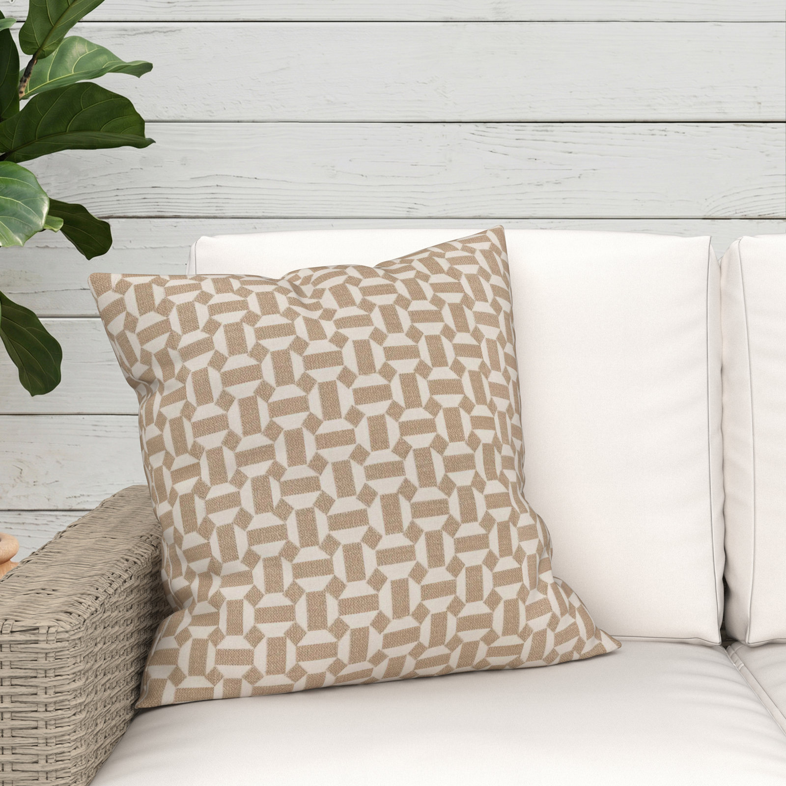 Gabi Indoor/Outdoor Throw Pillow, Assemble Sand, 20 x 20 x 3