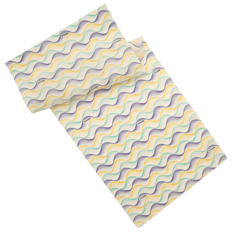 Smidge Beeswax Cut-to-Size Food Wrap Roll, 90cm x 37cm, Wave Print