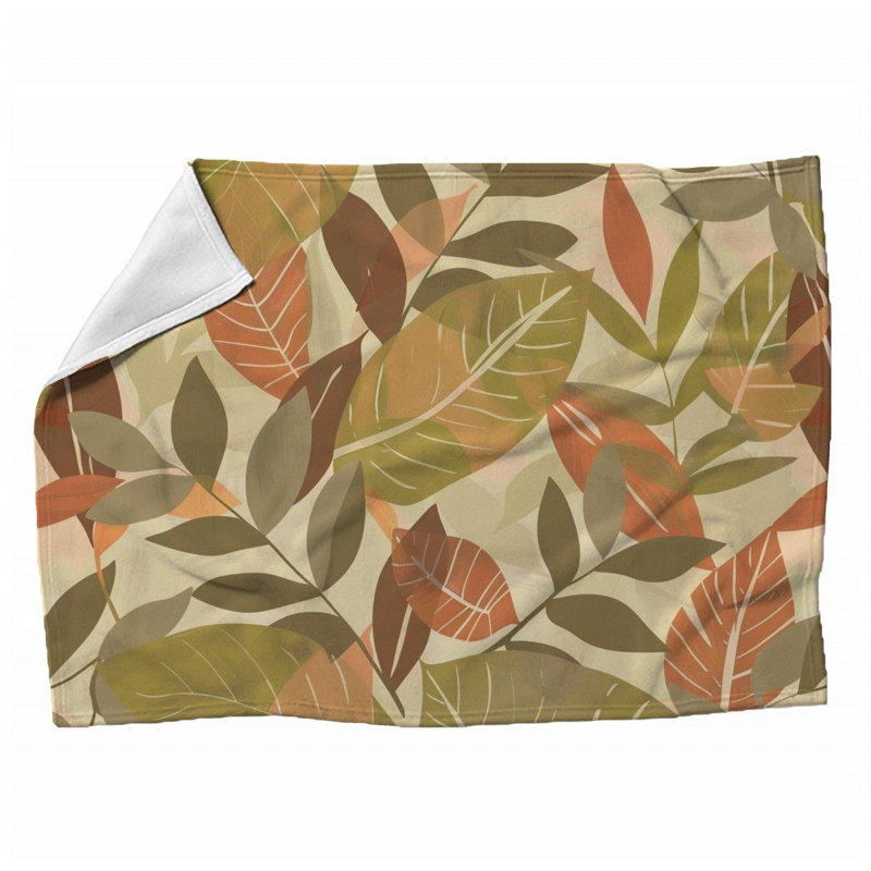 Jeté en peluche floral tendance, Jeté