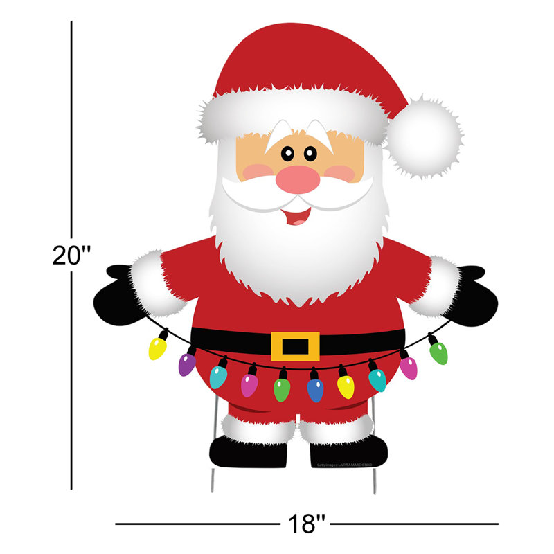 Piquet de jardin du père Noël