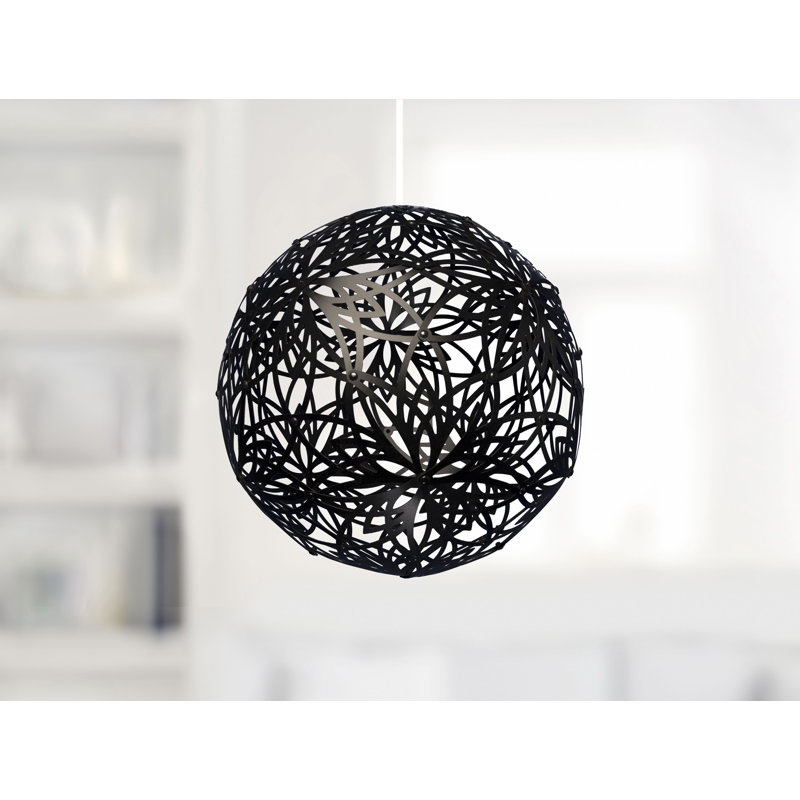Luminaire suspendu 1 lumière Dalores, Noir