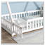 Lit simple en forme de tente, lit tipi avec garde-corps, lattes et porte-1503990508