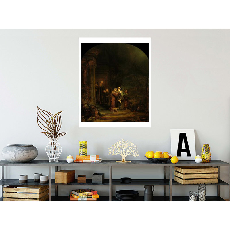 «The Visitation» par Rembrandt van Rijn - Estampe numérique, H 40 po x l 32 po