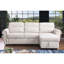 Canapé modulaire avec méridienne de rangement et canapé-lit en chenille beige