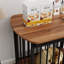 Mobilier de cage pour chien, chenil pour table d'appoint avec portes doubles-2118053810