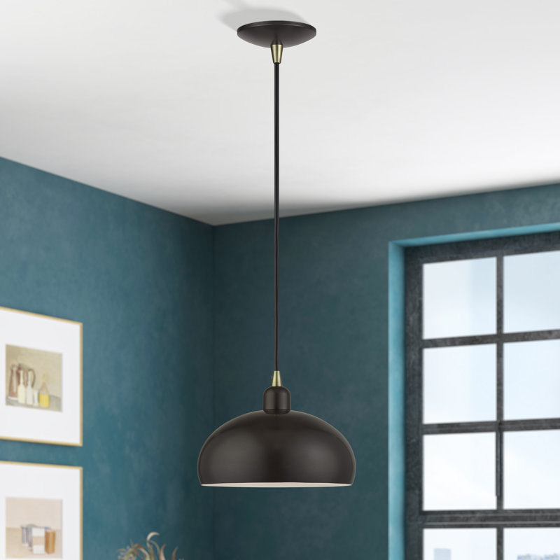 Aaranyan 1 Light English Bronze Pendant, Bronze