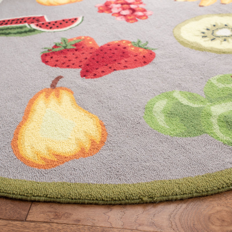 Demitro Hand Hooked Wool Rug, Oval 7'6" x 9'6" 