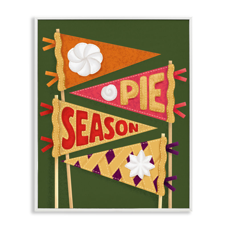 «Pie Season Pennants», estampe numérique, conception de Jilly Jack Designs, H 14 po x l 11 po
