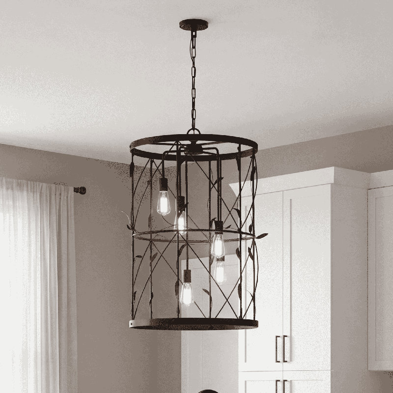 Lexington 5-Light Hubbs in Burnished Brass, Brass