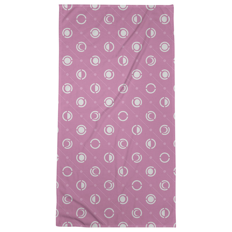 Serviette de bain Classic, Rose foncé / Gris foncé