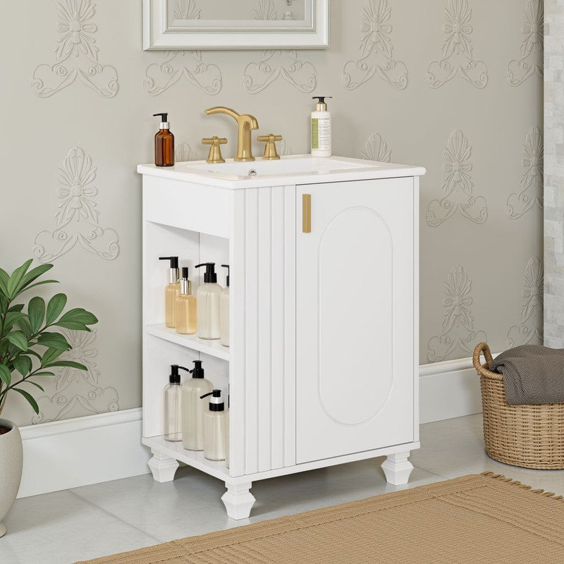 Meuble-lavabo classique avec lavabo 24 po Classic, Blanc