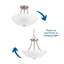 Plafonnier semi-encastré 2 lumières 12,875 po Carilynn-698547639