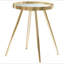 Ensemble de table basse et de table de bout dorées 4 pièces