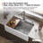 33" Farmhouse Workstation Fireclay Kitchen Sink with Self-Trimming Apron Front, Single Bowl, Bottom Grid & Strainer Included