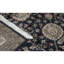 Tapis oriental noir / beige en laine / coton noué à la main Marquis