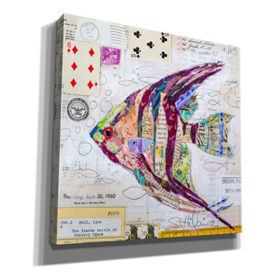 «Bezno Angel Fish At Bravery Creek on Canvas» par St. Hilaire Elizabeth, reproduction