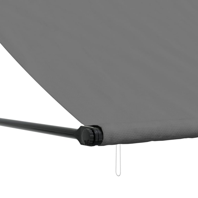 Latitude Run Polyester Cover Retractable Patio Awning, 200cm W x 150cm D, Anthracite