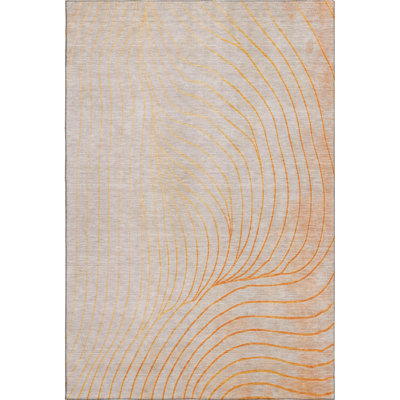 Premium Machine Washable Mayfield AMF2107 Swirls Rug