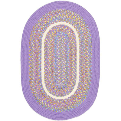 Tapis à motif géométrique mauve tressé à la main intérieur / extérieur Pavel