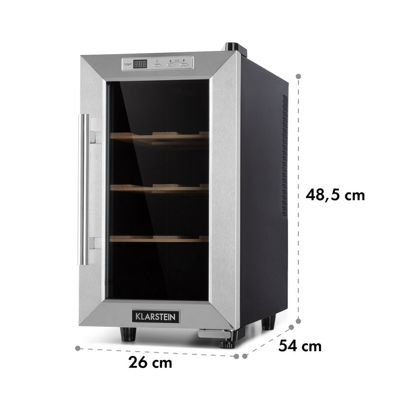 Klarstein Single Zone 26cm Freestanding 8 Bottle Wine Refrigerator
