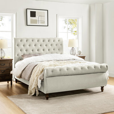 Lit plateforme tapissier Eldredge