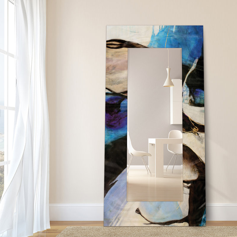 Large Frameless Multicolor Tempered Glass Bathroom Vanity Mirror