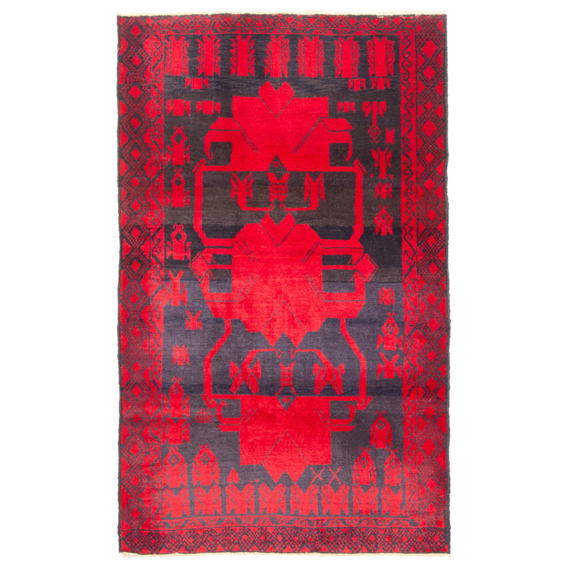 Tapis rouge Teimani 4 pi 0 po x 6 pi 6 po